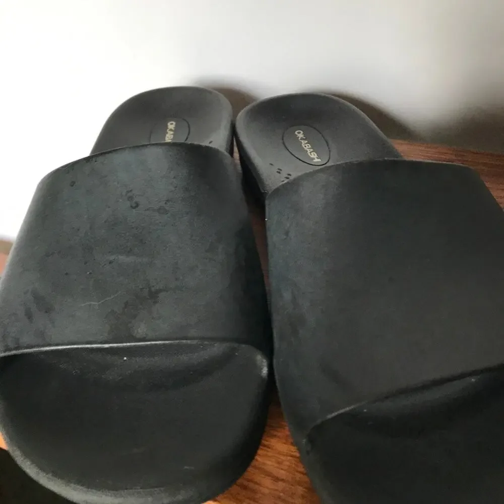 Okabashi Cruise Women's Slide Sandals in black, size 7